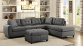 Coaster Stonenesse Upholstered Tufted Sectional with Storage Ottoman Grey Model 500413-S2